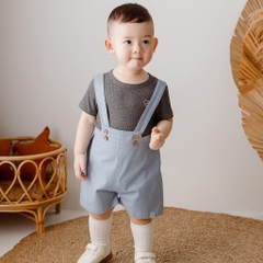 (1Y-5Y) Quần yếm đùi kaki cap chun cho bé - Quần áo BuBaby Kaki BCT433202