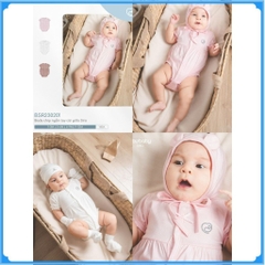 (1M-12M) Bộ đồ liền thân ngắn tay cài giữa Siro BSR230201 BSR230202 -  Bu baby sơ sinh - Bu baby cho bé Quần áo BU Baby