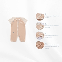 (1-3M-Hồng) Body ngắn tay cài giữa Bambus Iconic cho bé Bu baby sơ sinh - Bambus BBB2302IN