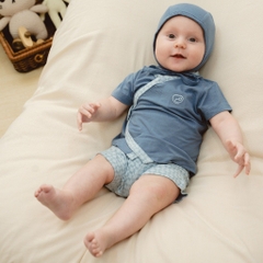 (0-12M) Bộ ngắn tay cài chéo Bambus Iconic cho bé sơ sinh - Bambus BBB1308IN | Quần áo BuBaby chính hãng