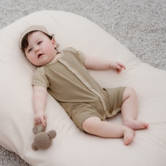 (1-3M-Hồng) Body ngắn tay cài giữa Bambus Iconic cho bé Bu baby sơ sinh - Bambus BBB2302IN