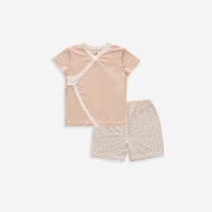 (0-12M) Bộ ngắn tay cài chéo Bambus Iconic cho bé sơ sinh - Bambus BBB1308IN | Quần áo BuBaby chính hãng