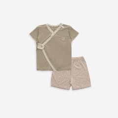 (0-12M) Bộ ngắn tay cài chéo Bambus Iconic cho bé sơ sinh - Bambus BBB1308IN | Quần áo BuBaby chính hãng