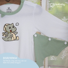 Bodychip dài tay cài vai kèm mũ Little Dragon NEW  Bubaby - BSR2101KM