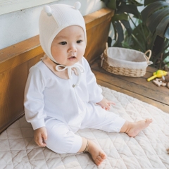 (1M-12M) Body dài tay cổ Peterpan cho bé sợi tre BU Bambus BBB2103FF Bubaby bé trai – Bubaby bé gái – Quần áo Bubaby