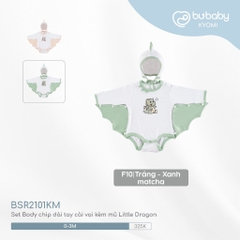 Bodychip dài tay cài vai kèm mũ Little Dragon NEW  Bubaby - BSR2101KM