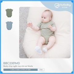 (0M - 12M) Bodychip ngắn tay cài vai Muda cho bé sơ sinh  - Kyomi BBC2301MD | BuBaby sơ sinh