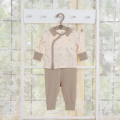 (0-3M) BU Baby sơ sinh - BBB1108PP Bộ dài tay cài chéo cổ Peter Pan Gami cho bé sơ sinh