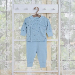 (0-3M) BU Baby sơ sinh - BBB1108PP Bộ dài tay cài chéo cổ Peter Pan Gami cho bé sơ sinh