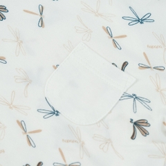 (NB-3M) Bộ quần áo dài tay cài chéo BBB1108TN Túi ngực Dona cho bé sơ sinh - Bambus | Quần áo BU Baby