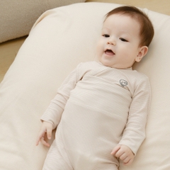 (0-3M) Set 2 áo dài tay cài chéo cho bé sơ sinh - Bu baby sơ sinh Quần áo BuBaby Siro BSR310801