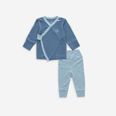 Bộ dài tay cài chéo Bambus Iconic từ NB đến 3 tháng vải sợi tre mểm mại - Bambus BBB1301NS | Quần áo BuBaby chính hãng