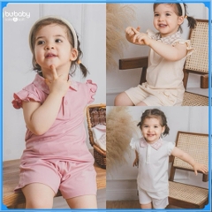 (1Y-5Y) Bộ quần áo bèo tay cổ Polo Ponie cho bé gái - Bu baby bé gái Ponie BPN130309