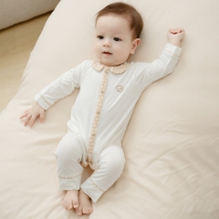 (0-3M) Bộ đồ liền thân dài tay cài giữa Bambus Iconic 2 cho bé sơ sinh - Bambus BBB2102IN | Quần áo BuBaby