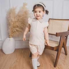 (1Y-5Y) Bộ quần áo bèo tay cổ Polo Ponie cho bé gái - Bu baby bé gái Ponie BPN130309