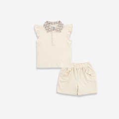 (1Y-5Y) Bộ quần áo bèo tay cổ Polo Ponie cho bé gái - Bu baby bé gái Ponie BPN130309