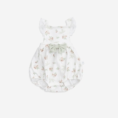 (1-12M) Bộ đồ liền thân yếm bé gái BCT203100 Mimo cho bé - Quần áo BU Baby chính hãng - Bubaby sơ sinh