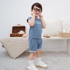 (6M-5Y) Bộ quần áo sát nách cổ tròn Bambus Iconic 2 - Bu baby bé trai - Bu baby bé gái -Quần áo Bu baby Bambus BBB1404IN