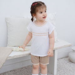 (6M-5Y) Bộ quần áo sát nách cổ tròn Bambus Iconic 2 - Bu baby bé trai - Bu baby bé gái -Quần áo Bu baby Bambus BBB1404IN