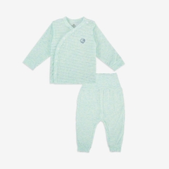 (NB-9M) Bộ dài tay cài giữa sơ sinh bộ dài tay thu đông sơ sinh  cài chéo BSR110800 - Bu baby sơ sinh -  Đồ sơ sinh