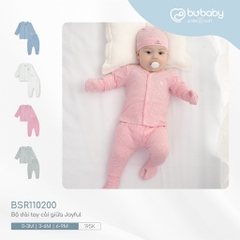 (NB-9M) Bộ dài tay cài giữa sơ sinh bộ dài tay thu đông sơ sinh  cài chéo BSR110800 - Bu baby sơ sinh -  Đồ sơ sinh