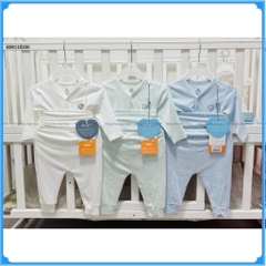 (NB-9M) Bộ dài tay cài giữa sơ sinh bộ dài tay thu đông sơ sinh  cài chéo BSR110800 - Bu baby sơ sinh -  Đồ sơ sinh