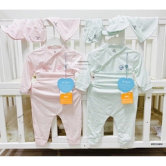 (NB-9M) Bộ dài tay cài giữa sơ sinh bộ dài tay thu đông sơ sinh  cài chéo BSR110800 - Bu baby sơ sinh -  Đồ sơ sinh