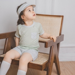 (1Y-5Y) Bộ quần áo ngắn tay cổ tròn BSR130400 Bu Siro - Bu baby bé trai - Bu baby bé gái - Quần áo Bu Baby