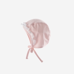 Mũ buộc dây Bonnet Mimo nhún bèo sơ sinh dành cho bé gái - BU Modal Cotton ABC194300 | Phụ kiện BuBaby chính hãng