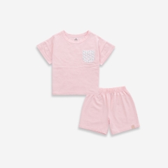 (18M-24M) Bộ quần áo ngắn tay cổ tròn có túi ngực BBC1304TN- Bu baby bé trai - Bu baby bé gái