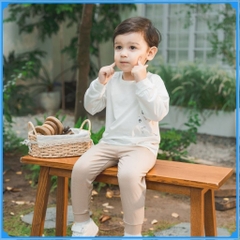 (6M-5Y) Bộ dài tay túi ngực BBC1110TN cài sau cho bé - Bamco - Bubaby bé trai - Bubaby bé gái