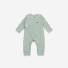 (0-3M) Bộ đồ liền thân dài tay cài chéo sơ sinh BSR210802 - BU Siro | Quần áo BuBaby - Bubaby sơ sinh