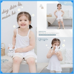 (6M-5Y) Bộ quần áo áo 2 dây, quần đùi bé gái Bambus Iconic 2 - Bu baby bé gái - Quần áo BuBaby Bambus BBB1531IN