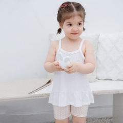(6M-5Y) Bộ quần áo áo 2 dây, quần đùi bé gái Bambus Iconic 2 - Bu baby bé gái - Quần áo BuBaby Bambus BBB1531IN
