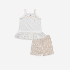 (6M-5Y) Bộ quần áo áo 2 dây, quần đùi bé gái Bambus Iconic 2 - Bu baby bé gái - Quần áo BuBaby Bambus BBB1531IN