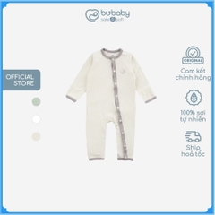 Bodysuit cho bé Sơ Sinh cài cúc giữa chất liệu Siro Cotton mềm mại BSR210801| Quần áo BuBaby chính hãng