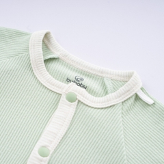 Bodysuit cho bé Sơ Sinh cài cúc giữa chất liệu Siro Cotton mềm mại BSR210801| Quần áo BuBaby chính hãng