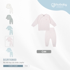 (0-6M) Bộ dài tay cài chéo chất liệu mỏng nhẹ cho bé chất liệu Siro Cotton mềm mại BSR110801 BSR110800 BSR110803