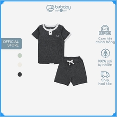 (1Y-5Y) Bộ ngắn tay cổ trụ chất liệu mỏng nhẹ cho bé chất liệu Siro Cotton mềm mại - Quần áo BuBaby BSR130301