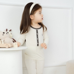 Bộ dài tay cổ trụ chất liệu mỏng nhẹ cho bé chất liệu Siro Cotton mềm mại BSR110300 | Quần áo BuBaby chính hãng