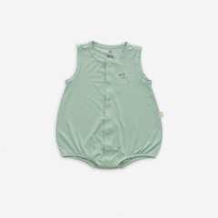 (1M-12M) Bộ đồ liền thân sát nách cài giữa cho bé sơ sinh BBB240200 - Bu baby sơ sinh - Quần áo BU Baby Bambus
