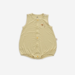 (1M-12M) Bộ đồ liền thân sát nách cài giữa cho bé sơ sinh BBB240200 - Bu baby sơ sinh - Quần áo BU Baby Bambus