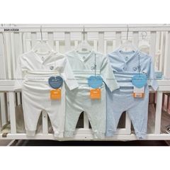 (0-6M) Bộ dài tay cài chéo chất liệu mỏng nhẹ cho bé chất liệu Siro Cotton mềm mại BSR110801 BSR110800 BSR110803