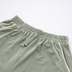 (6M-3Y) Bộ quần áo ngắn tay cài vai Túi ốp Muda - Bu baby bé trai - Bu baby bé gái -Quần áo Bu baby- Bamco BBC1301A1