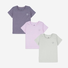 BuBaby Set 3 áo ngắn tay cổ tròn thoái mái, thuận tiện cho bé - Molist BMD330401 | Bu Baby Chính Hãng