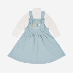 BuBaby Set váy yếm kèm áo dài tay bé gái - Terry BBC613100 | Bu Baby Chính Hãng