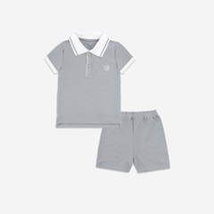 (6M-5Y) Bộ quần áo ngắn tay cổ Polo cho bé chất liệu sợi tre và bông hữu cơ - Quần áo Bu baby Ponie BPN130308