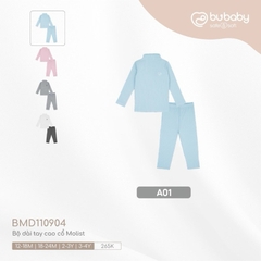 (1Y-4Y) Bộ dài tay cao cổ Molist BU Baby BMD110903 BMD110904 - Bubay bé trai - Bu baby bé gái - Bộ thu đông cho bé