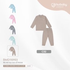 (1Y-4Y) Bộ dài tay cao cổ Molist BU Baby BMD110903 BMD110904 - Bubay bé trai - Bu baby bé gái - Bộ thu đông cho bé