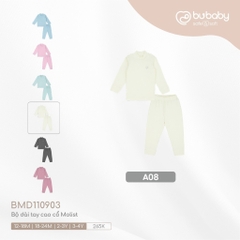 (1Y-4Y) Bộ dài tay cao cổ Molist BU Baby BMD110903 BMD110904 - Bubay bé trai - Bu baby bé gái - Bộ thu đông cho bé